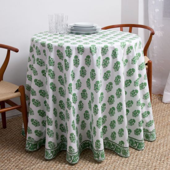 Riya Round Tablecloth - Green